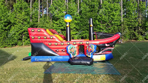 Glissières gonflables de bateau de pirate gonflable de maison de videur de saut de jeu gonflable commercial pour le <span class=keywords><strong>parc</strong></span> d'attractions d'enfants - Product Image 5