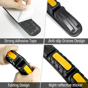 2 buah Bumper belakang mobil TPU lembut antigores pelindung Anti tabrakan Bumper depan dan belakang mobil Strip pelindung reflektif - Product Image 4