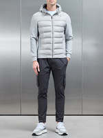 Veste matelassée hybride fine pour hommes TN Personnalisation Veste matelassée coupe ajustée en duvet de canard blanc à l'avant