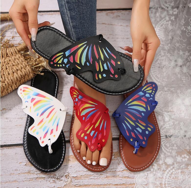 ZBYY Women's Bohemian Flip Flops - Rhinestone Embellished, Open Toe Casual Sandals, Gold Color - View #2
