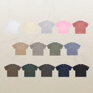 เสื้อยืดโอเวอร์ไซส์ทรงหลวม 250gsm ชุดเซ็ต |   เสื้อยืดเปล่า 2 ชิ้น ทรงบ็อกซ์คัท ผ้าฝ้าย 100% สำหรับงานปัก งานรีดร้อน ขายส่งจำนวนมาก - Product Image 5