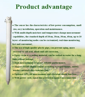 BOY-SO05 intelligent agricole multicouche moniteur de température et d'humidité du sol capteur d'humidité du sol multi-profondeur