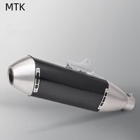 Dayanıklı 51mm Paslanmaz Çelik Susturucu Borusu, Motosiklet Egzozu için Modifiye Edilmiş, Motokros/Off-road/Pit Bike/Scooter/ATV'ye Uyar