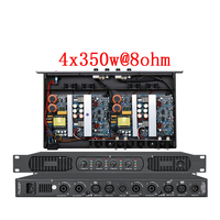 Amplificateur de puissance numérique de classe D DK4350 4 canaux 4x350W 8 ohms stéréo XLR à montage en rack métallique 1400W de puissance de crête portable pour son surround