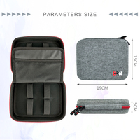 Étui de rangement BRN gris en EVA durable pour accessoires de chargeur avec protection et compartiment pour le rangement des chargeurs et câbles d'appareils électroniques