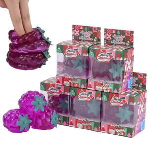 GREENSEED Jouet anti-stress souple en caoutchouc, bonbon malté aux raisins violets de Noël, jouet de décompression rebondissant, décoration d'Halloween, boîte cadeau - Product Image 3