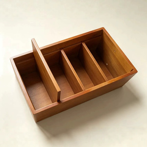 Office Organizer Solid Wood Rectangular <b>Desk</b> Storage Box For Stationery And <b>Electronics</b> - Product Image 2