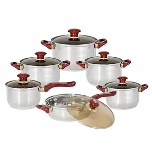 Juegos de Utensilios de Cocina OEM con Logotipo Personalizado, Precio de Fábrica, <span class=keywords><strong>Ollas</strong></span> con Tapa de Vidrio para Uso Doméstico - Product Image 1