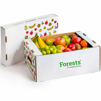Papier ondulé simple paroi 3 plis ondulé flûte papier boîte colorée fruits maïs brocoli Durian légumes boîte d'emballage