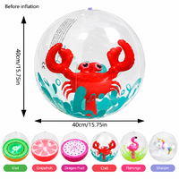 Ballon de plage gonflable en PVC personnalisé, transparent, fruits, animaux, ballon 3D, jouet aquatique, fournitures de fête pour enfants, été, piscine, plage