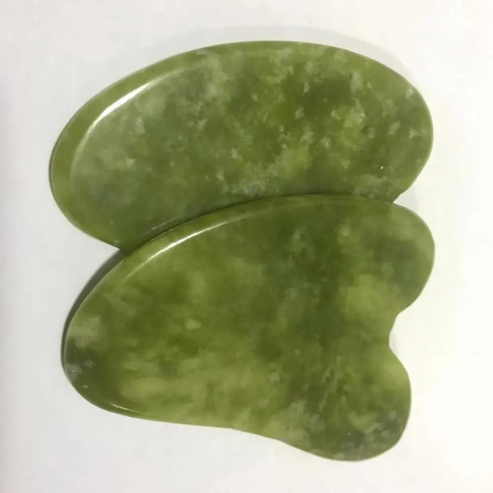 100% натуральный зеленый нефритовый инструмент гуаша доска гуаша Нефритовый камень инструмент для массажа