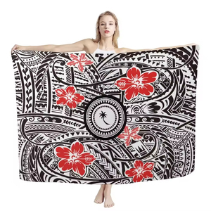 Precios Bajos al por Mayor para Sarongs Grandes, Ligeros y Hechos a Medida; Toallas de <span class=keywords><strong>Playa</strong></span> con Diseño Tribal Polinesio Samoano Chuuk de Otoño - Product Image 1