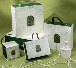 Factory Wholesale Recyclable Square <strong>Wedding</strong> <strong>Gift</strong> <strong>Box</strong> with Handle Luxury Cardboard Perfume &amp; Candy <strong>Box</strong> Magnet Closed Ribbon - Product Image 3