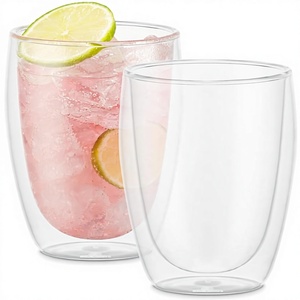 <span class=keywords><strong>Verres</strong></span> isothermes à <span class=keywords><strong>double</strong></span> <span class=keywords><strong>paroi</strong></span> avec logo personnalisé, OEM/ODM, compatibles micro-ondes et lave-vaisselle, transparents pour le thé et le café - Product Image 1