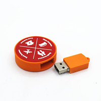 Tag bagasi 3D kartun pvc murah stik memori flash drive usb bentuk untuk stik memori usb bulat promosi
