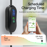 Chargeur EV portable certifié CE 7KW 32A Type2 GB/T avec prise intégrée pour une utilisation à domicile et en voyage