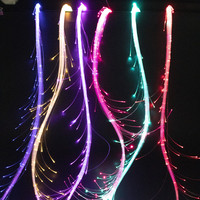 Fouet de danse à fibres optiques lumineuses fantastique, couleur RGB, 195 cm, 200 g, 1,5 W LED, pour fêtes et événements, OEM, bonne qualité