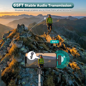 Nouveau microphone cravate sans fil portable cardioïde MiniPlastic pour iPhone Android Enregistrement audio/vidéo Nouveau microphone de diffusion en direct sur ordinateur de bureau - Product Image 3