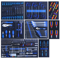 Kit d'outils en mousse EVA pour l'assemblage de meubles, kit d'outils manuels multi-usages avec tournevis, clé, niveau, marteau, combo d'outils 287 pièces