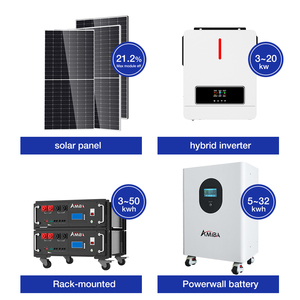 Kit Completo de Sistema de Suministro de Energía Solar para el Hogar de 5kW a 50kW, Sistema Híbrido Fuera de la Red con Almacenamiento de Energía en Baterías - Product Image 3