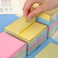 Bloc-notes personnalisé en papier avec support en plastique pour notes adhésives