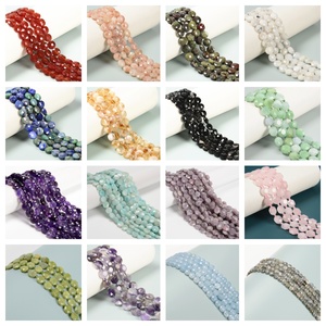 Perle de pièce de monnaie plate en onyx noir naturel de 10mm perles de pierre de brins de pierres précieuses en vrac pour la fabrication de bijoux 8mm 12mm - Product Image 4