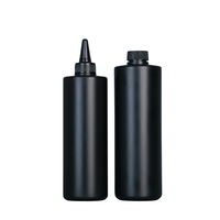 Bouteilles en plastique HDPE blanc avec embouts de précision, bouchon à vis, rechargeables, forme cylindrique moulée sur mesure, 10ml-50ml, impression sérigraphique