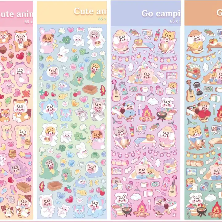 Kawaii Stickers - Cute Sticker Pack - Handmade Decorative Stickers