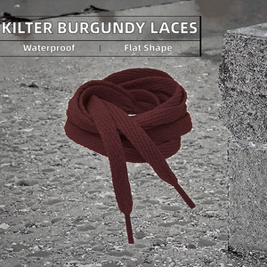 <span class=keywords><strong>Kilter</strong></span> Flache Stiefelschnürsenkel - Wasserabweisend Synthetisch - Burgunderrot - 75 cm (29 Zoll) - 1 Paar - Product Image 2