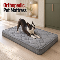 Matelas orthopédique pour chien avec housse extérieure amovible, étiquette de marque personnalisée et options de tissu pour les commandes personnalisées