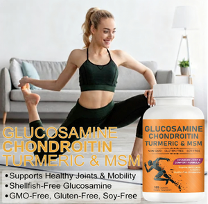 Permen Kunyah Glukosamin Kondroitin Kunyit MSM Label Pribadi, Perbaikan Tulang Sendi Lanjutan, Meningkatkan Imunitas, Dewasa 180 Kapsul - Product Image 2