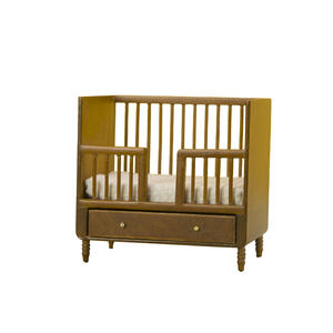 1:12 DIY casa de muñecas de madera Mini muebles modelo escena de habitación de niños con barandilla cama juguete ornamento regalos - Product Image 1