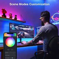 Décoration de la maison 3.8M 5M USB Led rétro-éclairage TV lumières ICRGB avec musique WIFI TUYA maison intelligente APP contrôle IP44 Led bandes lumineuses
