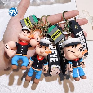 Llavero 3D de moda con figuras de acción mini de Popeye, Marinero Olíva y <span class=keywords><strong>Bluto</strong></span>, de PVC y silicona, lindos, kawaii y creativos, de Ganyuan, al por mayor - Product Image 5