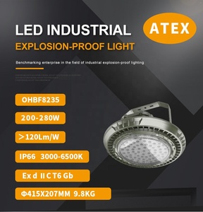 ไฟส่องสว่าง Atex กำลังไฟ 150W 200W 280W ความสว่างสูง ป้องกันการระเบิด มาตรฐาน IP66 ไฟ LED ป้องกันการระเบิด แสงสว่างสูง ตัวเรือนอะลูมิเนียมหล่อขึ้นรูป - Product Image 2