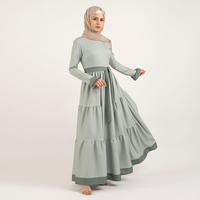 Robe traditionnelle de prière islamique de qualité supérieure, vêtements ethniques arabes surdimensionnés, volants à plusieurs niveaux, Abaya, Hijab, dubaï, Robe musulmane de Ramadan