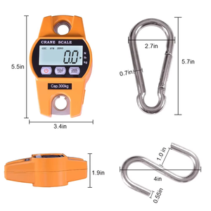 पोर्टेबल 300 किलोग्राम स्मार्ट एलसीडी डिजिटल मिनी डाक स्केल घरेलू शिकार खेत भार सामान का ओम/ओडम अनुकूलित समर्थन 100 जी - Product Image 4