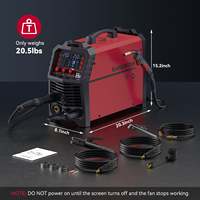 Soudeuse MIG ARCCAPTAIN MIG250 110V/220V MIG/MIG sans gaz/Electrode/TIG Lift avec pistolet à fil 6-en-1