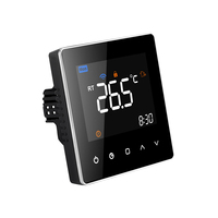Termostat Pintar Modern Modbus untuk Pemanas Ruangan-16A Layar Sentuh LCD dengan Fungsi Terprogram 230V Bahan PC+ABS