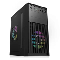 Nouveauté Meway Boîtier d'ordinateur ATX pas cher, tour moyenne, pour bureau, châssis de PC de bureau, prend en charge les GPU de 270 mm, pour jeux, noir/blanc 2