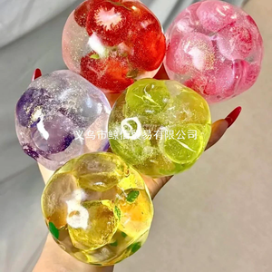 วานิซีลยอดนิยม ลูกอมเจลลี่ผลไม้รสมะเขือเทศ พีช เลมอน บลูเบอร์รี่ แอปเปิ้ล ของเล่นบีบคลายเครียดทำมือ - Product Image 6