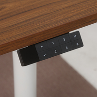 Bureau de travail électrique ergonomique à forme ronde 2DF3 avec cadre à double moteur et plateau magnétique pour câbles