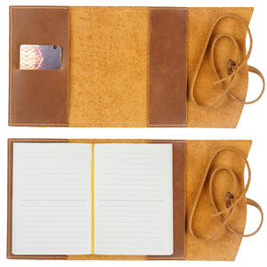 Cubierta de Cuaderno Personalizada de Fábrica ODM OEM, Cuero de Vaca de Grano Completo A5 A6 B6, Cubierta de Diario de Cuero Curtido Vegetal Retro para Hojas Sueltas - Product Image 2