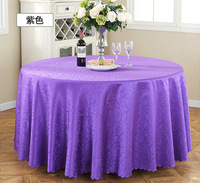 Nappe Jacquard ronde blanche en polyester à petites fleurs nappe de table colorée pour banquet de mariage vente en gros