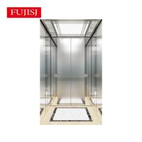 Ascenseur pour passagers, porte latérale, machine de traction sans engrenage, type de transmission AC, plancher en PVC, acier inoxydable, capacité de 450 à 1600 kg, 6 à 21