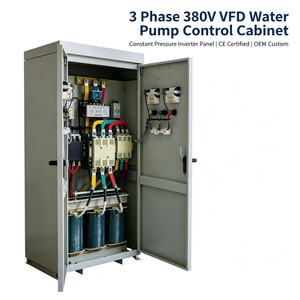 ตู้ควบคุมปั๊มน้ำ 3 เฟส 380V VFD แผงอินเวอร์เตอร์ควบคุมแรงดันคงที่ CE OEM ผลิตตามสั่ง - Product Image 1