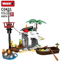 WOMA TOYS - Pirates Ship Construction Toy for Kids