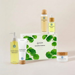 Private Label Centella Hydrating Facial Care Set Cleanser Toner Essence Cream Gift Box OEM ODM Skincare Kit - Product Image 2