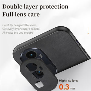 Funda de piel de oveja para OPPO Reno <span class=keywords><strong>10</strong></span> Pro + TPU Soft TPU Border Leather Back Mobile Cover - Product Image 4