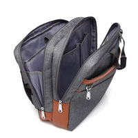Porte-documents imperméable à 3 voies, sac à bandoulière de messager sac à dos de voyage Convertible pour ordinateur portable